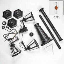 Hongkong Kandelaber Schwarz, 3-flammig -Lampe Verkäufe hongkong kandelaber h3966105 4