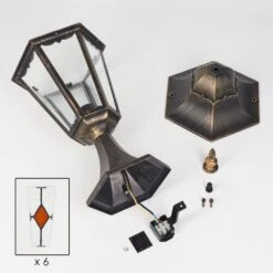 Hongkong Sockelleuchte Braun, Gold, 1-flammig -Lampe Verkäufe hongkong sockelleuchte h3971048 4