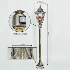 Hongkong Wegeleuchte Braun, Gold, 1-flammig, Bewegungsmelder -Lampe Verkäufe hongkong wegeleuchte h3971093 3