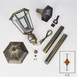 Hongkong Wegeleuchte Braun, Gold, 1-flammig, Bewegungsmelder -Lampe Verkäufe hongkong wegeleuchte h3971093 4