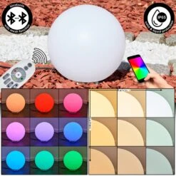 Ilorn Kugelleuchte 30 Cm LED Weiß, 1-flammig, Fernbedienung