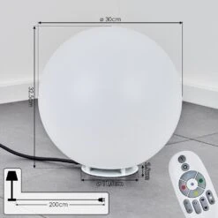 Ilorn Kugelleuchte 30 Cm LED Weiß, 1-flammig, Fernbedienung -Lampe Verkäufe ilorn kugelleuchte 30 cm h3954096 3