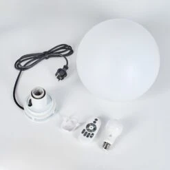 Ilorn Kugelleuchte 30 Cm LED Weiß, 1-flammig, Fernbedienung -Lampe Verkäufe ilorn kugelleuchte 30 cm h3954096 4