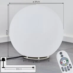Ilorn Kugelleuchte 39 Cm LED Weiß, 1-flammig, Fernbedienung -Lampe Verkäufe ilorn kugelleuchte 39 cm h3950814 3
