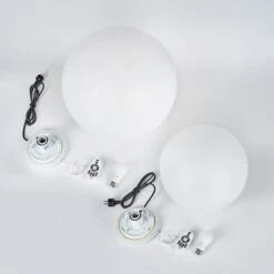 Ilorn Kugelleuchte Set 39 Cm, 50 Cm LED Weiß, 2-flammig, Fernbedienung -Lampe Verkäufe ilorn kugelleuchte set 39 cm 50 cm h3950852 4