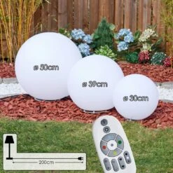 Ilorn Kugelleuchten Set 30 Cm, 39 Cm, 50 Cm LED Weiß, 3-flammig, Fernbedienung -Lampe Verkäufe ilorn kugelleuchten set 30 cm 39 cm 50 cm h3954133 3