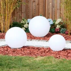 Ilorn Kugelleuchten Set 30 Cm, 39 Cm, 50 Cm LED Weiß, 3-flammig, Fernbedienung -Lampe Verkäufe ilorn kugelleuchten set 30 cm 39 cm 50 cm h3954133 6