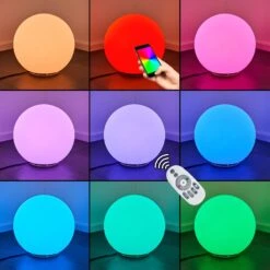 Ilorn Kugelleuchten Set 30 Cm, 39 Cm LED Weiß, 2-flammig, Fernbedienung -Lampe Verkäufe ilorn kugelleuchten set 30 cm 39 cm h3889428 1