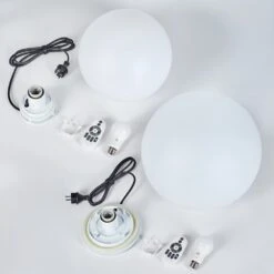 Ilorn Kugelleuchten Set 30 Cm, 39 Cm LED Weiß, 2-flammig, Fernbedienung -Lampe Verkäufe ilorn kugelleuchten set 30 cm 39 cm h3889428 4