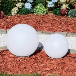 Ilorn Kugelleuchten Set 30 Cm, 39 Cm LED Weiß, 2-flammig, Fernbedienung -Lampe Verkäufe ilorn kugelleuchten set 30 cm 39 cm h3889428 6