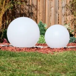 Ilorn Kugelleuchten Set 30 Cm, 39 Cm LED Weiß, 2-flammig, Fernbedienung -Lampe Verkäufe ilorn kugelleuchten set 30 cm 39 cm h3889428 8