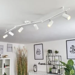 Javel Deckenleuchte Chrom, Weiß, 6-flammig