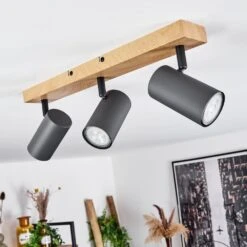 Javel Deckenleuchte Holzoptik, Schwarz, 3-flammig -Lampe Verkäufe javel deckenleuchte h3563991 1
