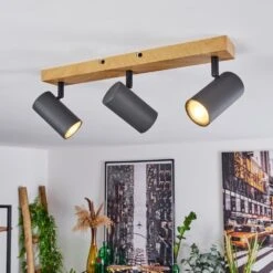 Javel Deckenleuchte Holzoptik, Schwarz, 3-flammig -Lampe Verkäufe javel deckenleuchte h3563991 10