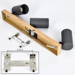 Javel Deckenleuchte Holzoptik, Schwarz, 3-flammig -Lampe Verkäufe javel deckenleuchte h3563991 4