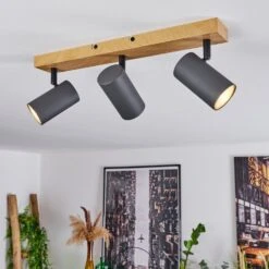 Javel Deckenleuchte Holzoptik, Schwarz, 3-flammig -Lampe Verkäufe javel deckenleuchte h3563991 8