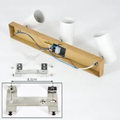 Javel Deckenleuchte Braun, Chrom, Holzoptik, 3-flammig -Lampe Verkäufe javel deckenleuchte h3564042 4