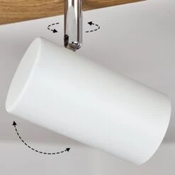 Javel Deckenleuchte Braun, Chrom, Holzoptik, 3-flammig -Lampe Verkäufe javel deckenleuchte h3564042 5