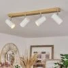 Javel Deckenleuchte Braun, Chrom, Holzoptik, 4-flammig -Lampe Verkäufe javel deckenleuchte h3564059 0