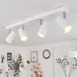 Javel Deckenleuchte Chrom, Weiß, 4-flammig -Lampe Verkäufe javel deckenleuchte h3613092 6