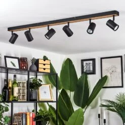 Javel Deckenleuchte Braun, Holzoptik, Schwarz, 6-flammig -Lampe Verkäufe javel deckenleuchte h3672037 11