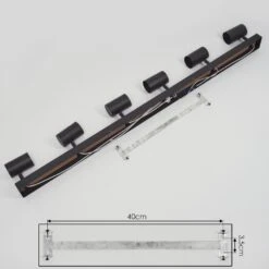 Javel Deckenleuchte Braun, Holzoptik, Schwarz, 6-flammig -Lampe Verkäufe javel deckenleuchte h3672037 4