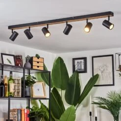 Javel Deckenleuchte Braun, Holzoptik, Schwarz, 6-flammig -Lampe Verkäufe javel deckenleuchte h3672037 8