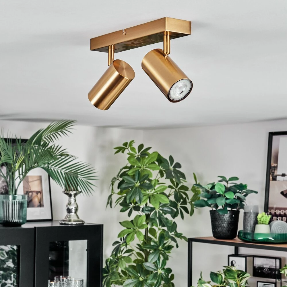 Javel Deckenleuchte Gold, 2-flammig 4 Javel Deckenleuchte Gold, 2-flammig – Bild 2