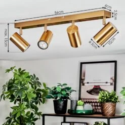 Javel Deckenleuchte Gold, 4-flammig -Lampe Verkäufe javel deckenleuchte h9008569 3