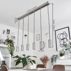 Javel Hängeleuchte Nickel-Matt, 6-flammig -Lampe Verkäufe javel haengeleuchte h3627242 3