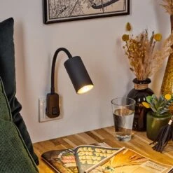 Javel Steckdosenleuchte Schwarz, 1-flammig -Lampe Verkäufe javel steckdosenleuchte h3628409 8