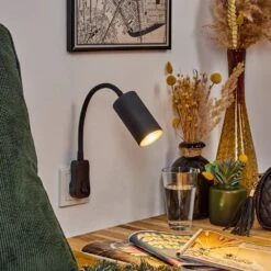 Javel Steckdosenleuchte Schwarz, 1-flammig -Lampe Verkäufe javel steckdosenleuchte h3628409 9