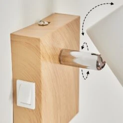 Javel Wandleuchte Chrom, Holzoptik, Naturfarben, 1-flammig -Lampe Verkäufe javel wandleuchte h3564028 2