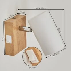 Javel Wandleuchte Chrom, Holzoptik, Naturfarben, 1-flammig -Lampe Verkäufe javel wandleuchte h3564028 3