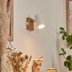 Javel Wandleuchte Chrom, Holzoptik, Naturfarben, 1-flammig -Lampe Verkäufe javel wandleuchte h3564028 9