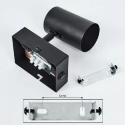 Javel Wandleuchte Naturfarben, Schwarz, 1-flammig -Lampe Verkäufe javel wandleuchte h3630631 4