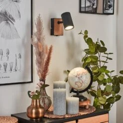 Javel Wandleuchte Naturfarben, Schwarz, 1-flammig -Lampe Verkäufe javel wandleuchte h3630631 6