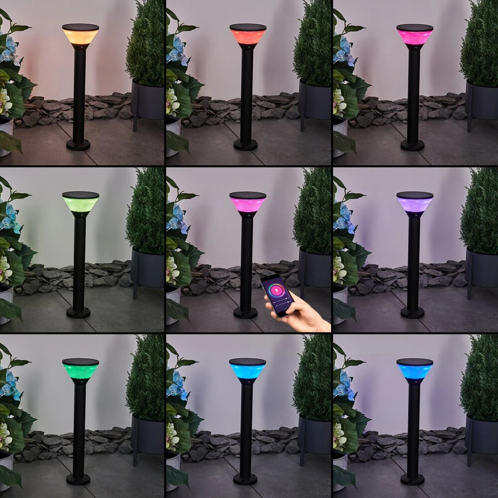 Joennierni Wegeleuchte LED Schwarz, 1-flammig, Bewegungsmelder, Farbwechsler 4 Joennierni Wegeleuchte LED Schwarz, 1-flammig, Bewegungsmelder, Farbwechsler – Bild 2