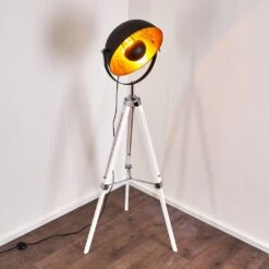 Jupiter Stehleuchte Schwarz-Gold, Weiß, 1-flammig -Lampe Verkäufe jupiter stehleuchte h3280058 do3 4