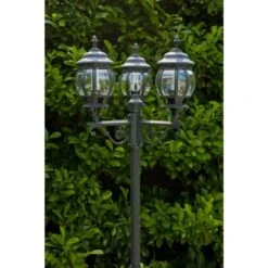 Kandelaber Kobe Schwarz Grün Grün, Schwarz, Transparent, Klar, 3-flammig