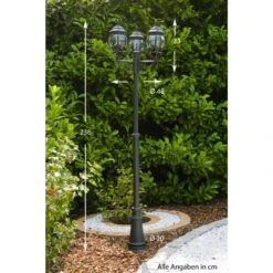 Kandelaber Kobe Schwarz Grün Grün, Schwarz, Transparent, Klar, 3-flammig -Lampe Verkäufe kandelaber kobe schwarz gruen h388 blgr do11 2