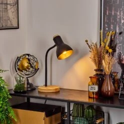 Kerzellec Tischleuchte Holz Hell, Schwarz, 1-flammig -Lampe Verkäufe kerzellec tischleuchte h3618745 6