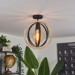 Kintore Deckenleuchte Holz Hell, Schwarz, 1-flammig -Lampe Verkäufe kintore deckenleuchte h3614693 6