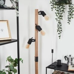 Kouk Stehleuchte Naturfarben, Schwarz, 3-flammig -Lampe Verkäufe kouk stehleuchte h3633229 11