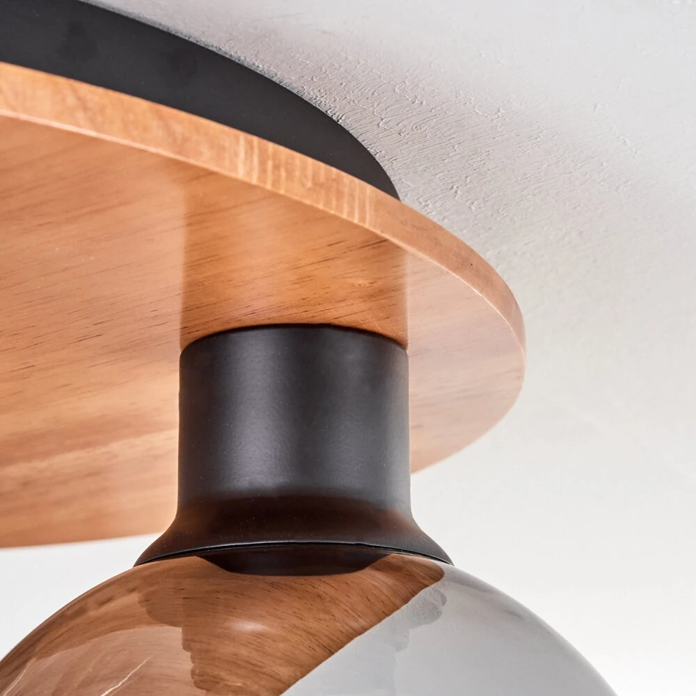 Koyoto Deckenleuchte Glas 15 Cm Naturfarben, Schwarz, 3-flammig 5 Koyoto Deckenleuchte Glas 15 Cm Naturfarben, Schwarz, 3-flammig – Bild 3