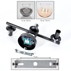 Koyoto Deckenleuchte Glas 15 Cm Bernsteinfarben, Klar, Rauchfarben, 3-flammig -Lampe Verkäufe koyoto deckenleuchte glas 15 cm h3858905 4