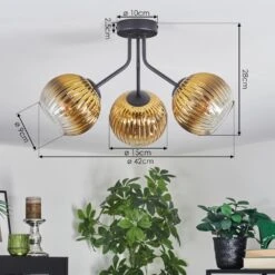 Koyoto Deckenleuchte Glas 15 Cm Gold, Klar, 3-flammig -Lampe Verkäufe koyoto deckenleuchte glas 15 cm h3884577 3