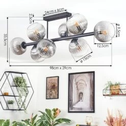 Koyoto Deckenleuchte Glas 15 Cm Klar, Rauchfarben, 8-flammig -Lampe Verkäufe koyoto deckenleuchte glas 15 cm h3900765 3