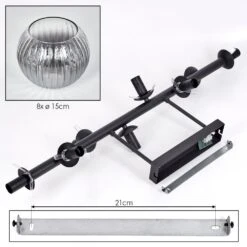 Koyoto Deckenleuchte Glas 15 Cm Klar, Rauchfarben, 8-flammig -Lampe Verkäufe koyoto deckenleuchte glas 15 cm h3900765 4