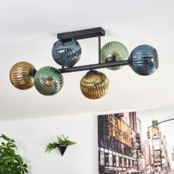 Koyoto Deckenleuchte Glas 15 Cm Blau, Gold, Grün, 6-flammig -Lampe Verkäufe koyoto deckenleuchte glas 15 cm h3940105 1